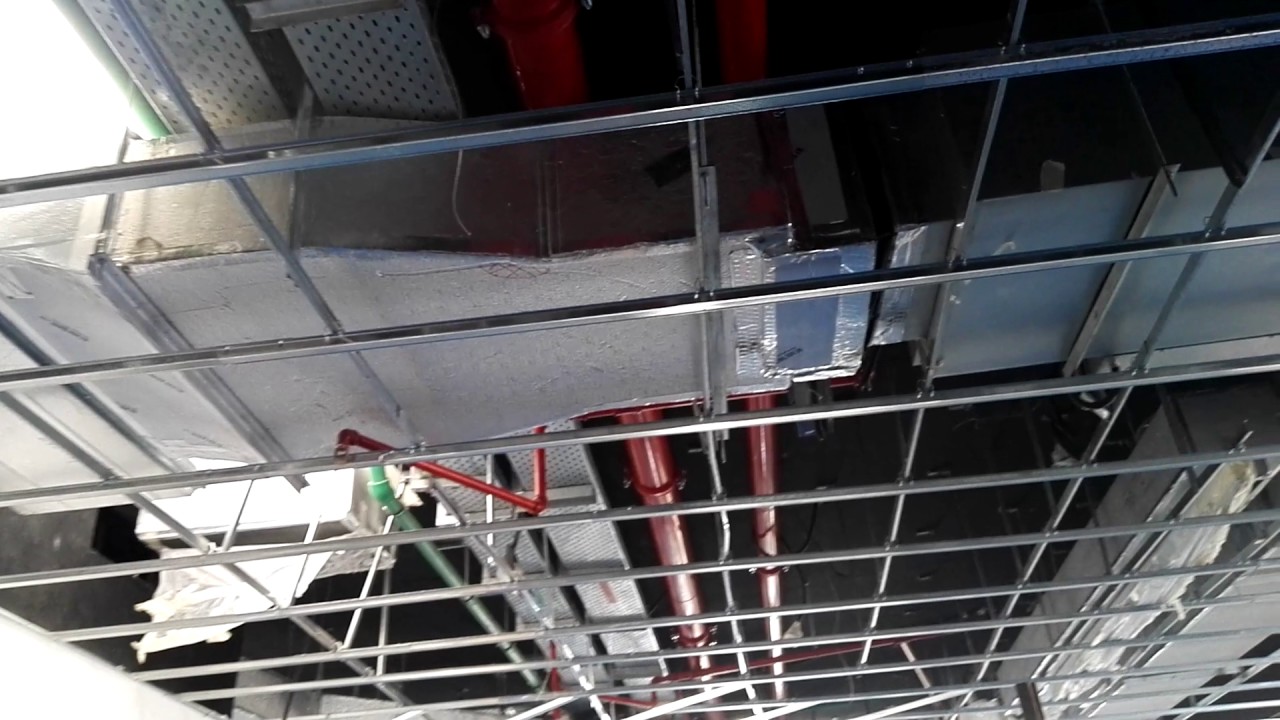 Pre Insulted Duct Installation With Diffuser, Plenum Box And VAV ( Air Conditioning, Mechanical)