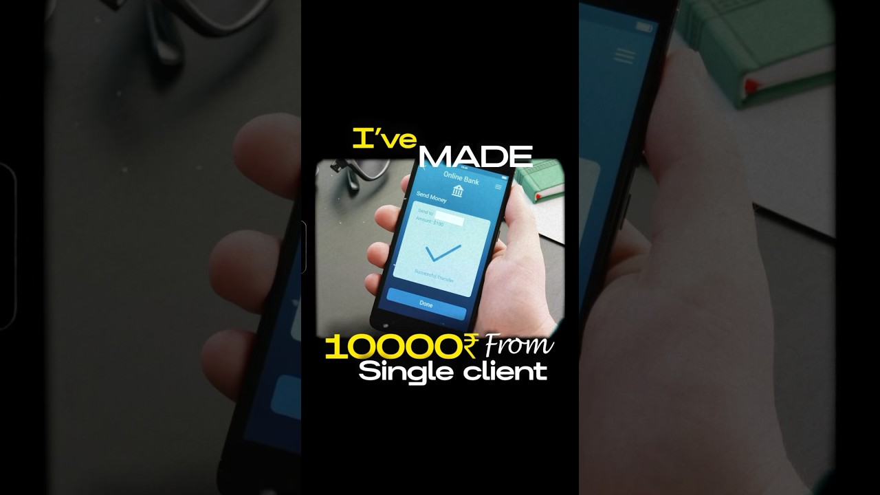 I made 10000₹ from one client, without any experience #freelance #videoediting #storytelling