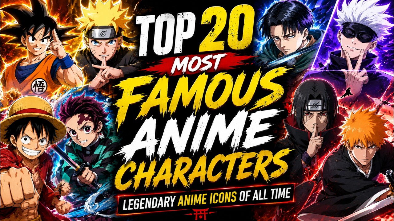Top 20 Most Famous Anime Characters 🔥🎌 | Legendary Anime Icons of All Time