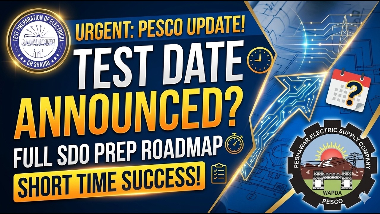 Short Time Preparation for PESCO Jr. Engineer SDO Electrical Test of ETEA || SDO Government Job 2026