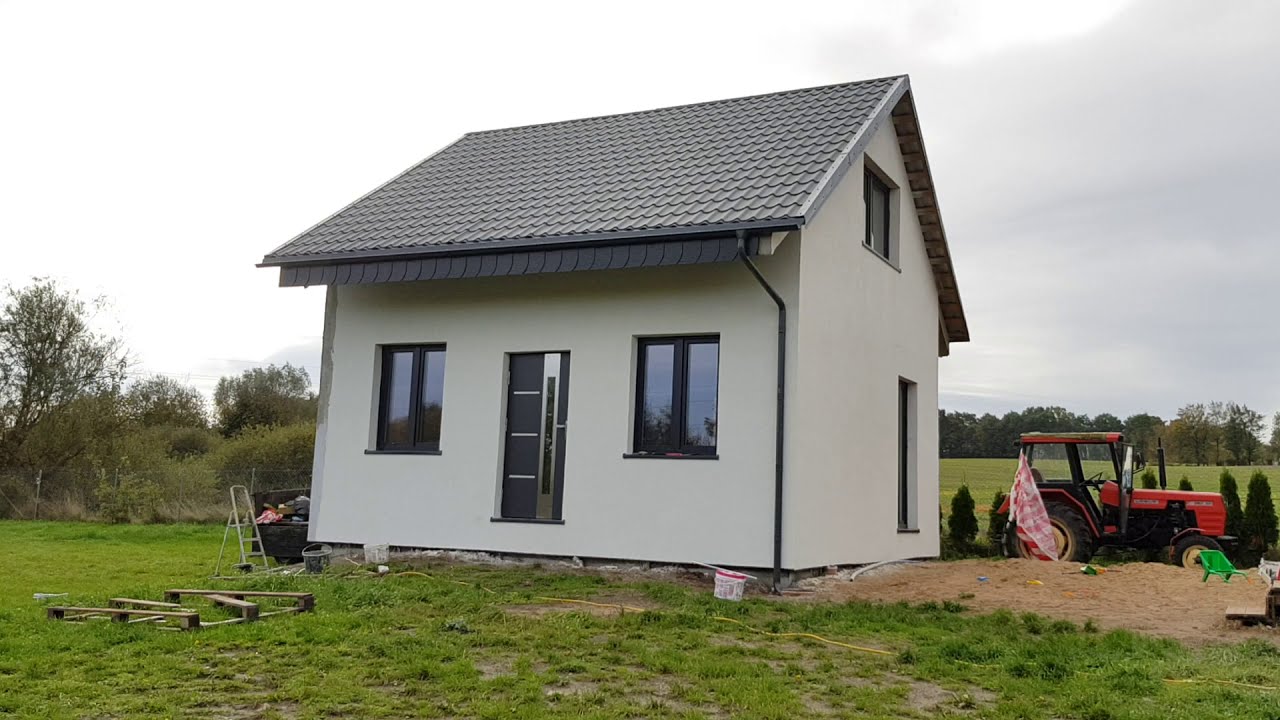 Dom szkieletowy 35m2 - dom z drewna - część 10 - elewacja
