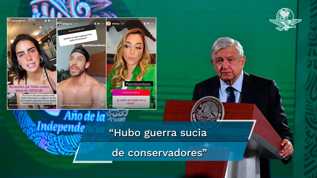 “Es un asunto de la fiscalía”, dice AMLO sobre influencers que violaron veda electoral