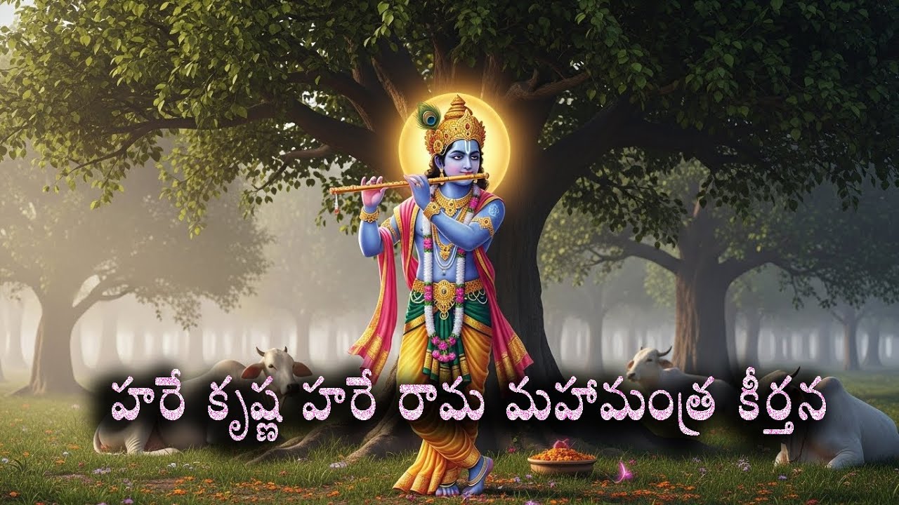 హరే కృష్ణ హరే రామ మహామంత్ర కీర్తన | Hare Krishna Hare Rama Telugu Bhajan 🕉️🌼