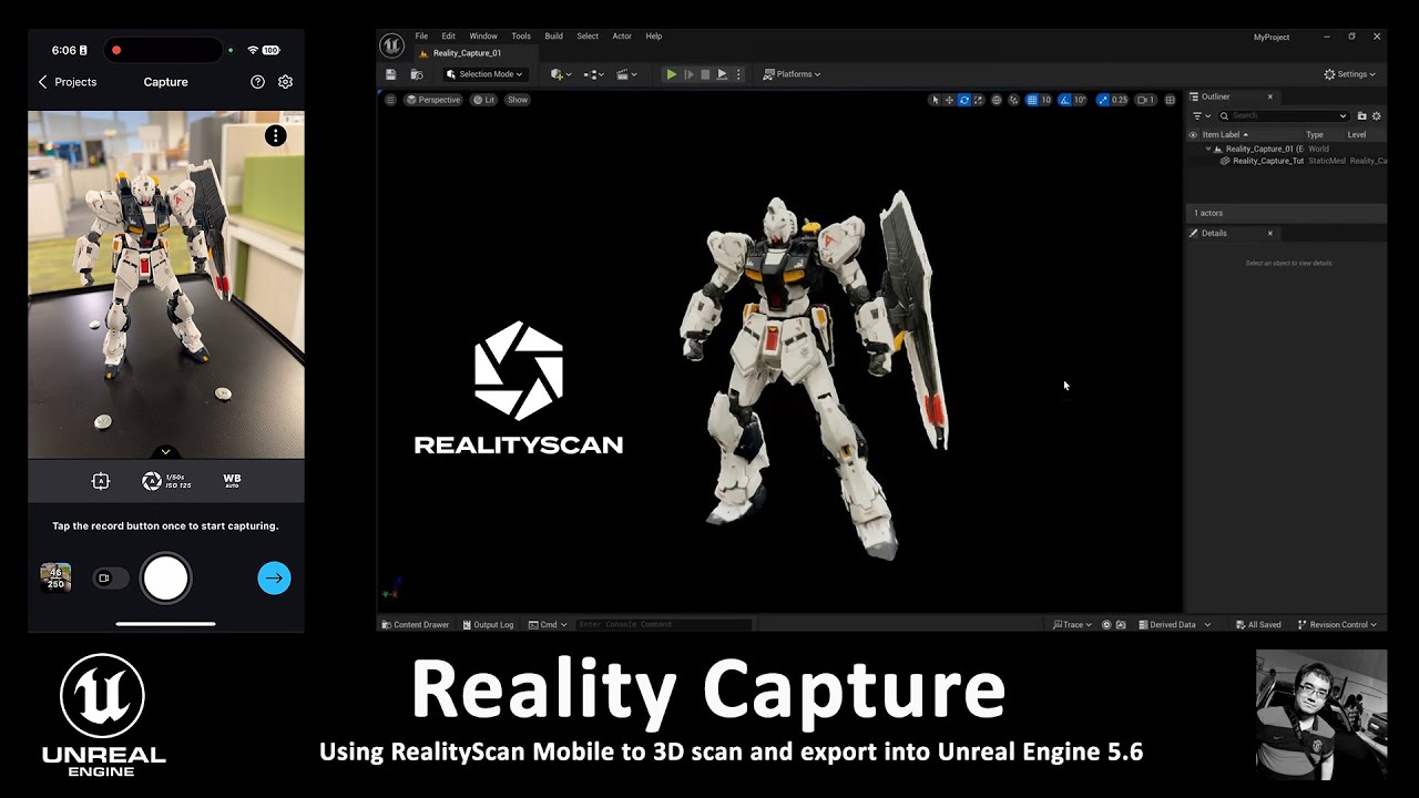 [Tutorial] Reality Capture 01 - Using RealityScan Mobile to 3D Scan and Export into Unreal Engine