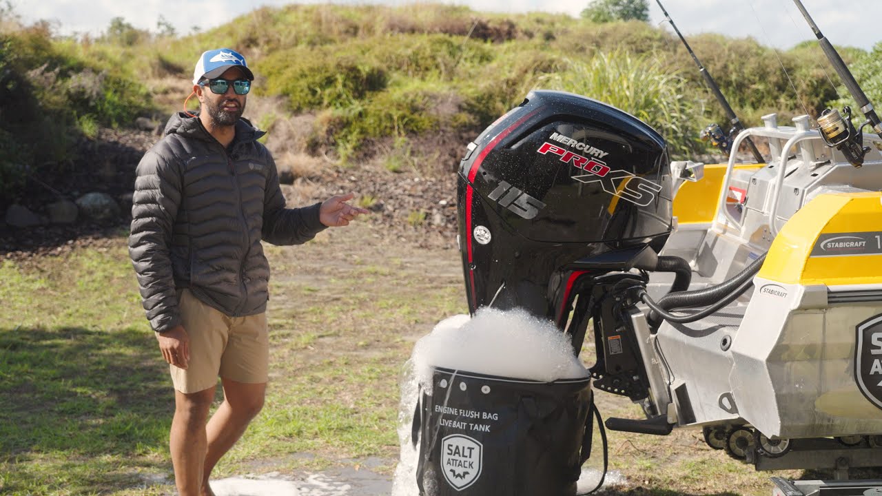 Protect your Outboard with a Flush Bag - Salt Attack