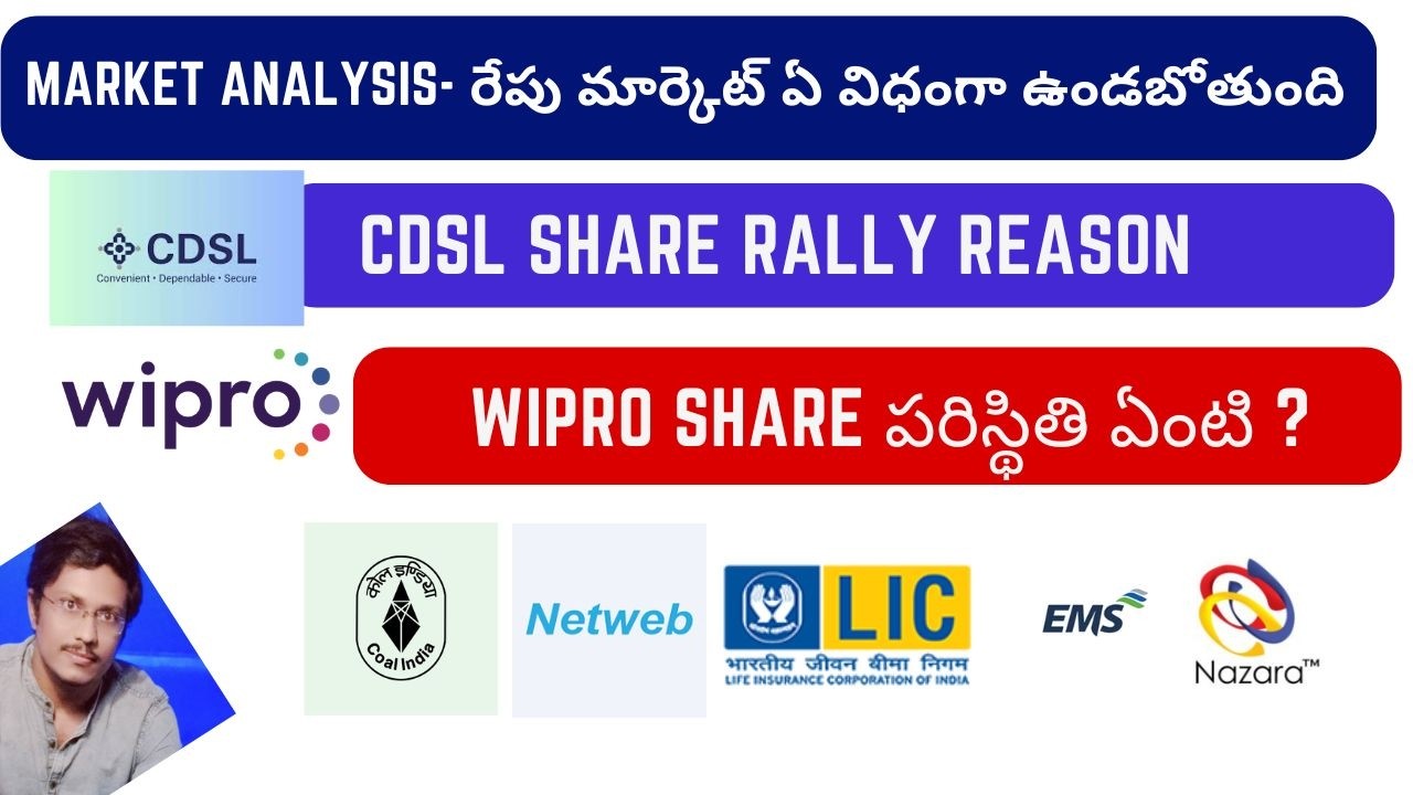 АНАЛИЗ РЫНКА | ПРИЧИНА РАЛЛИ CDSL | WIPRO | LIC | EMS | COAL | NETWEB | APOLLOTRYE