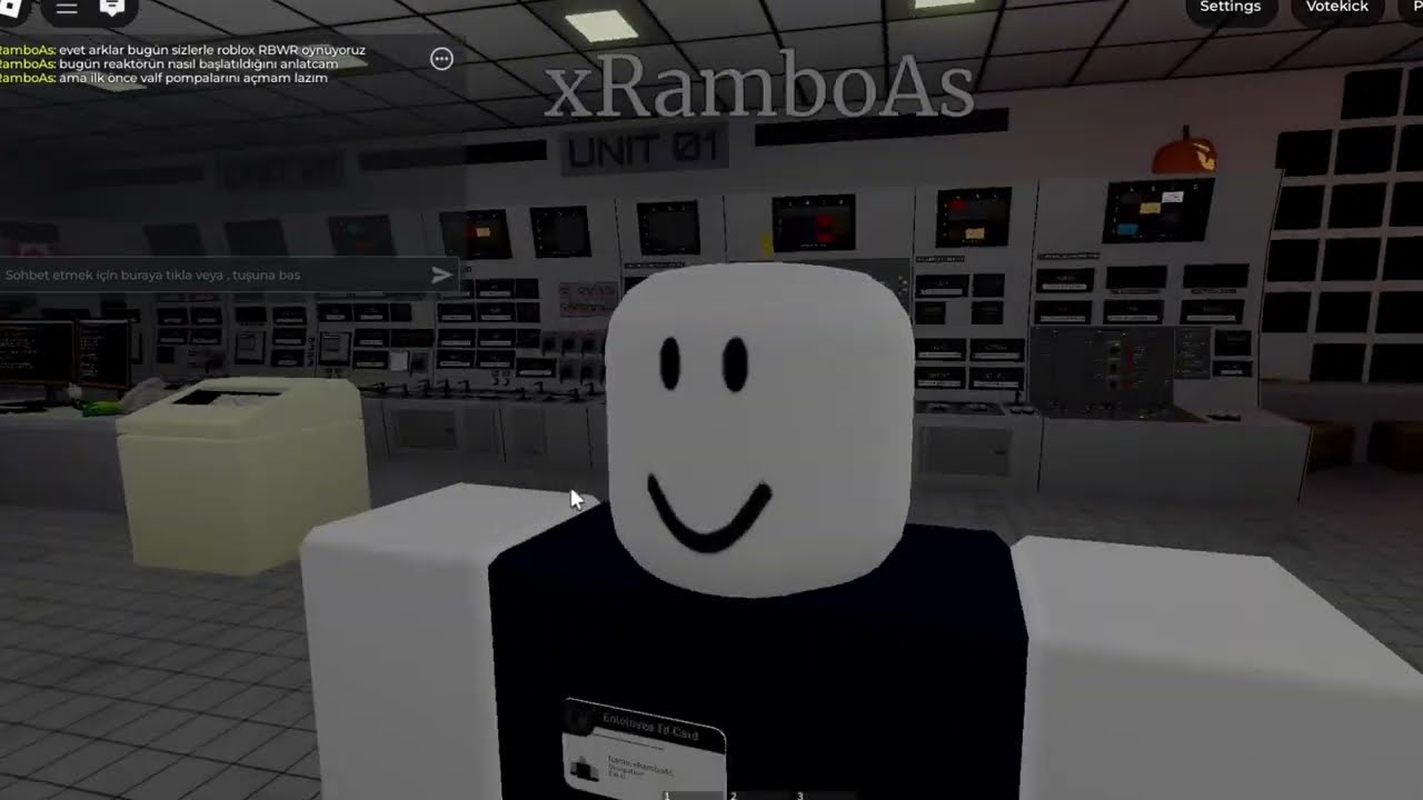 Roblox RBWR reaktör açılışı U1 kontrol noktası