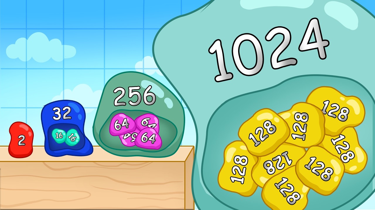 Max Level Number Ball! - JEJELLY 2048 (ASMR Gameplay) #gameluctus #blobmerge3d #jelly2048