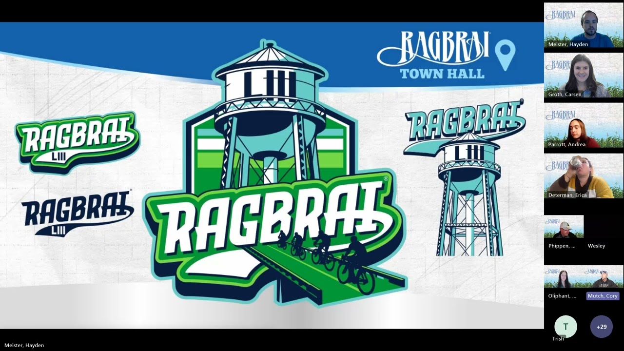 RAGBRAI Town Hall - November 2025 - LIII Logo and Registration Details