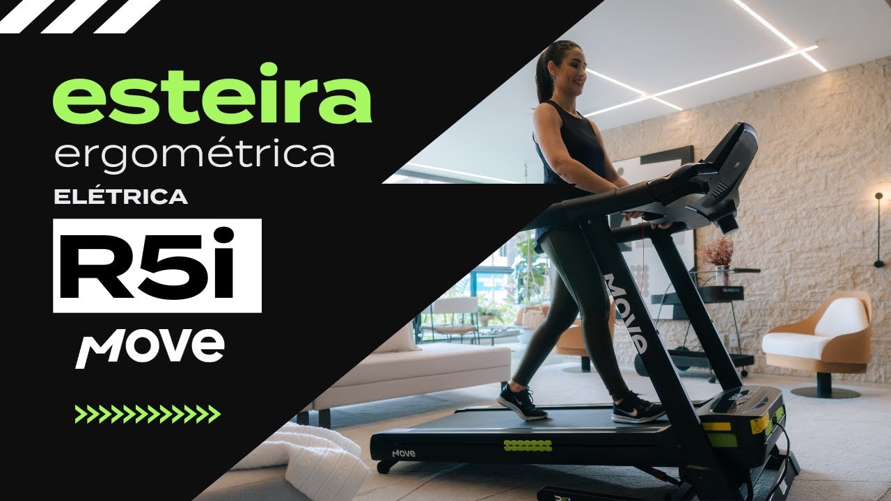Esteira Ergom&eacute;trica El&eacute;trica Residencial Bluetooth R5i Move