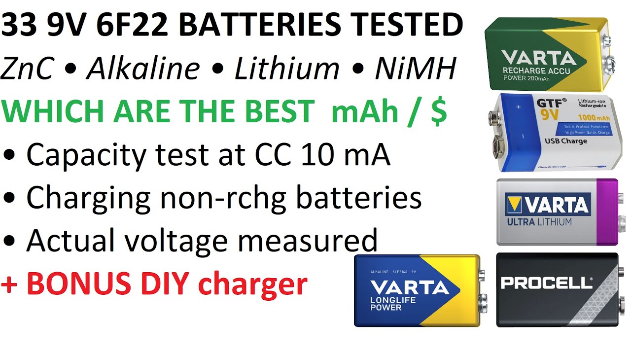 Huge test of 33 9V batteries