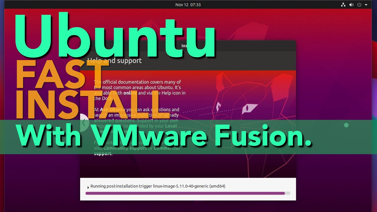 Ubuntu Fast Install on VMware Fusion #vmware #ubuntu #installation