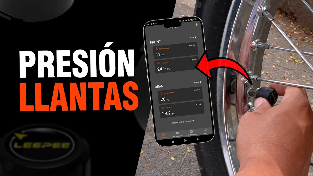 Sensores LEEPEE: Monitorea la PRESIÓN y Temperatura de las LLANTAS de tu Moto desde tu CELULAR
