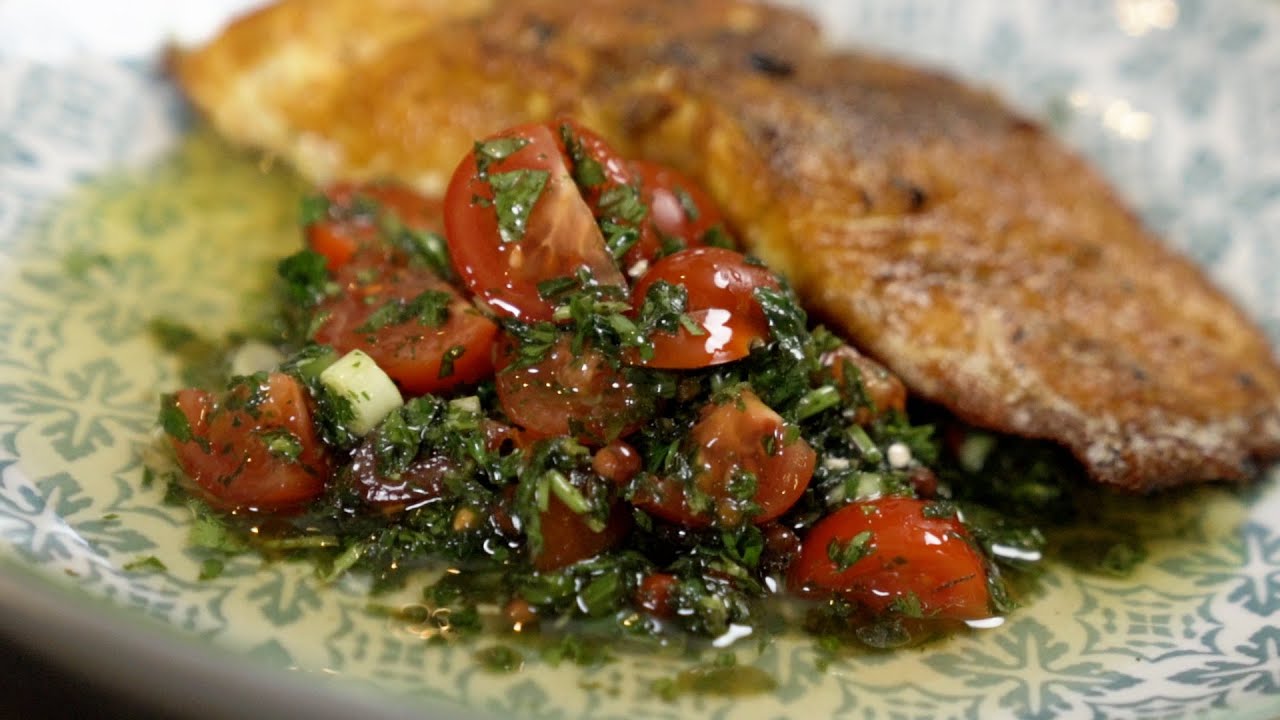 CARIBBEAN BARRAMUNDI with a Peppery ‘Dog’ Sauce Chien