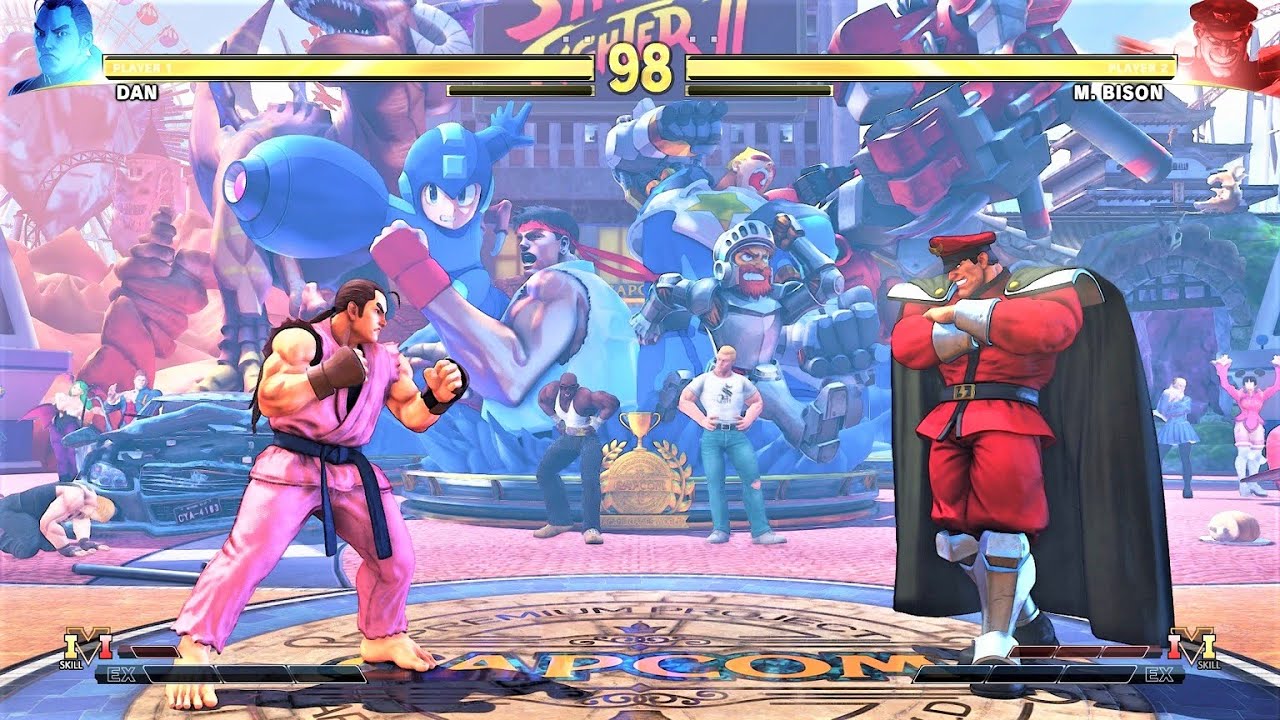 Dan Hibiki vs M.Bison (Hardest AI) - Street Fighter V