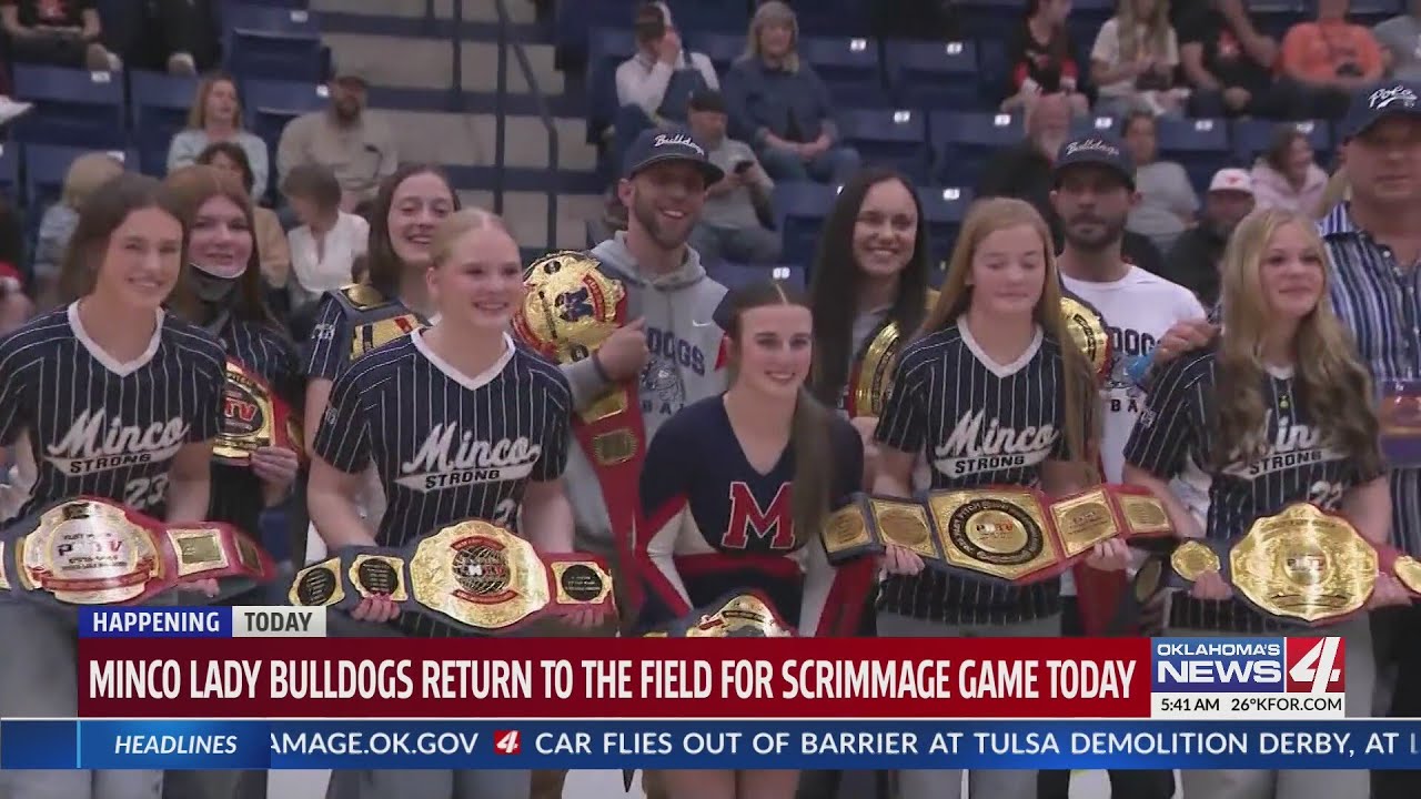Minco Lady Bulldogs host scrimmage months after bus crash