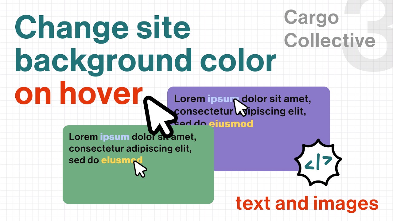 Change background on text or image hover (Cargo tutorial)