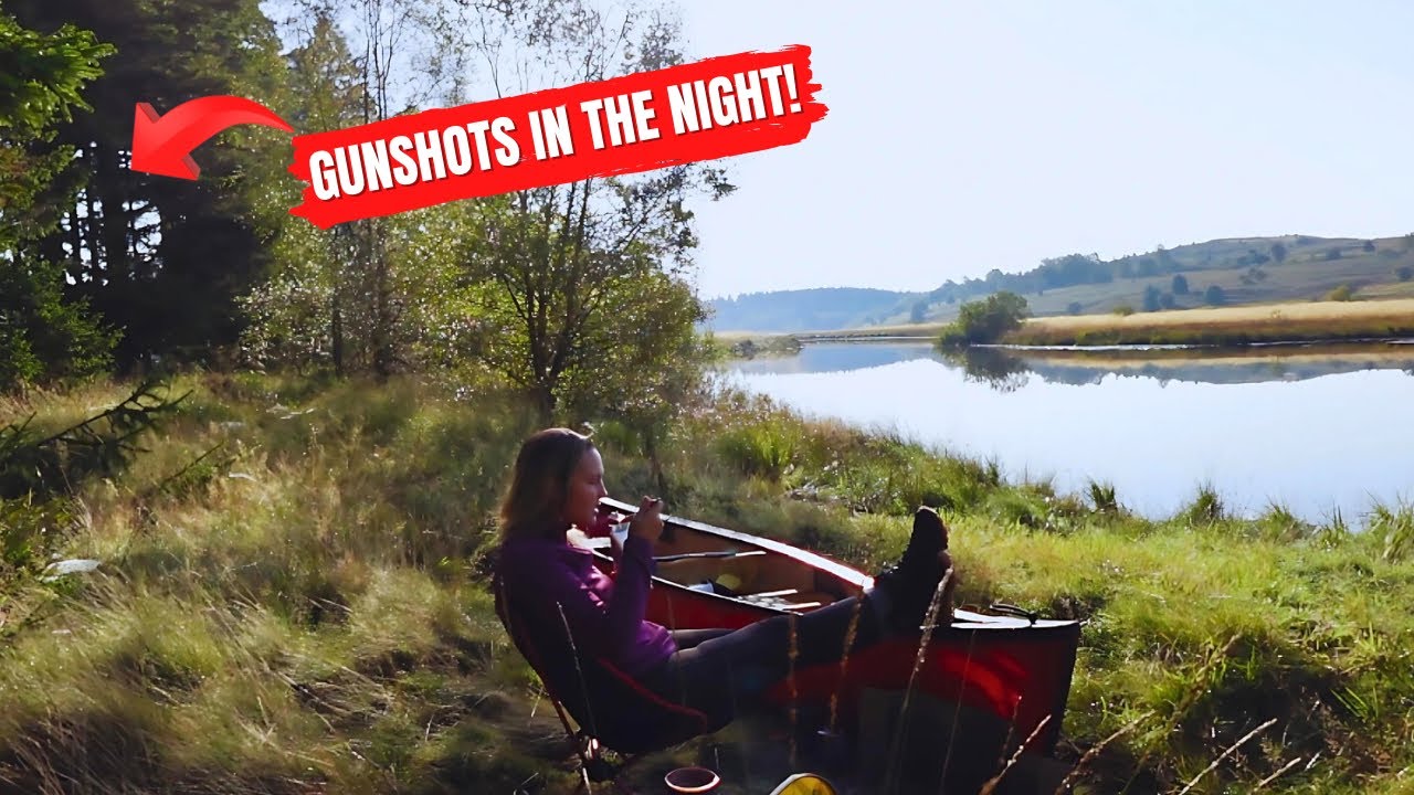 Canoe wild camping in a hammock, alone - Gunshots in the night, what would you do??