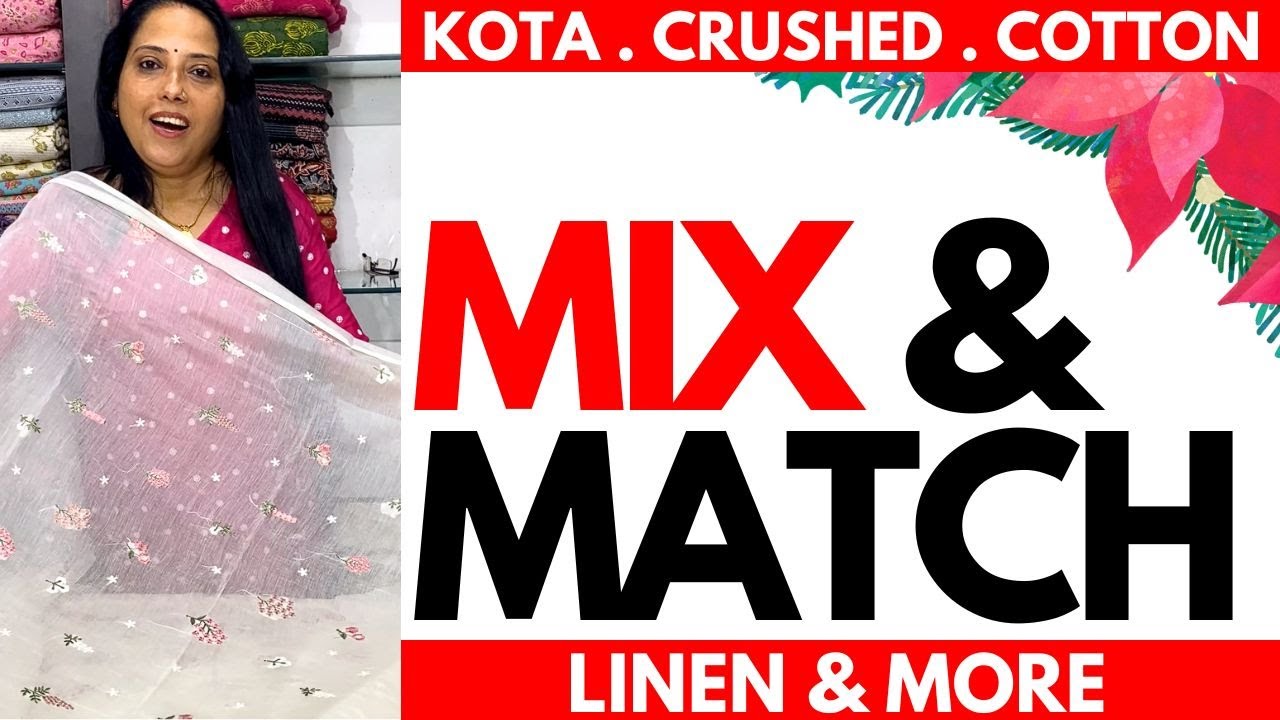 MIX & MATCH COLLECTION | KOTA | SAREE & KURTI COMBO | LINEN | 27APR25