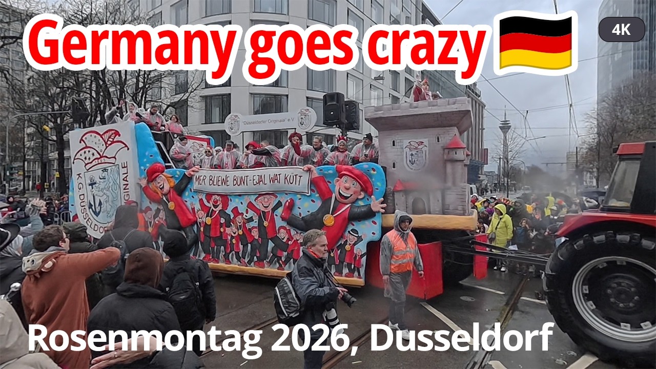 Germany's Biggest Street Party? 🇩🇪 Rosenmontag 2026 in Düsseldorf (4K)