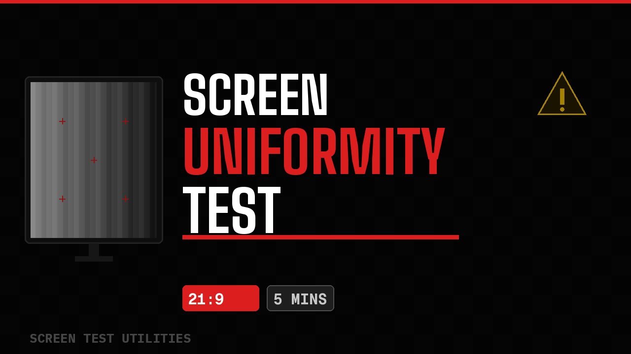 Screen Uniformity Test (21:9 Ultrawide) – 5 Minutes – Full Screen Gray Gradient