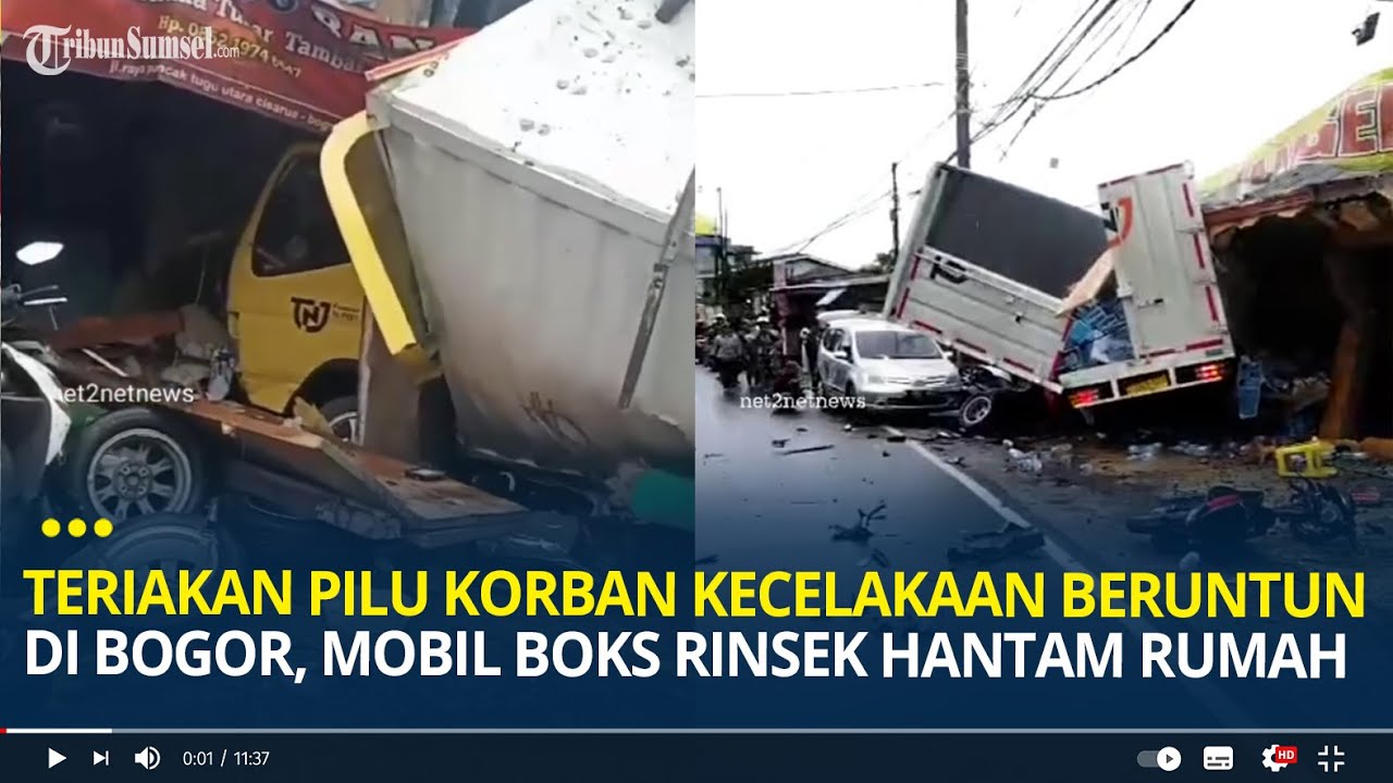 Teriakan Pilu Korban Kecelakaan Beruntun di Jalan Raya Puncak Bogor, Mobil Boks Rinsek Hantam