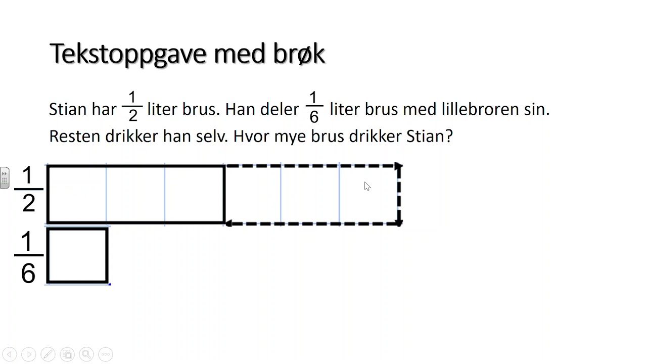 Tekstoppgave om brøk