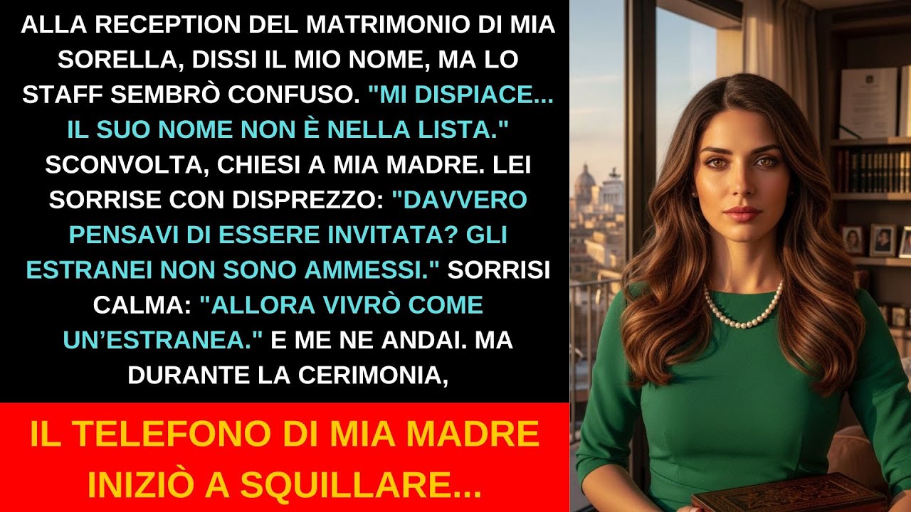Alla reception del matrimonio di mia sorella, dissi il mio nome e lo staff rispose nervoso: 
