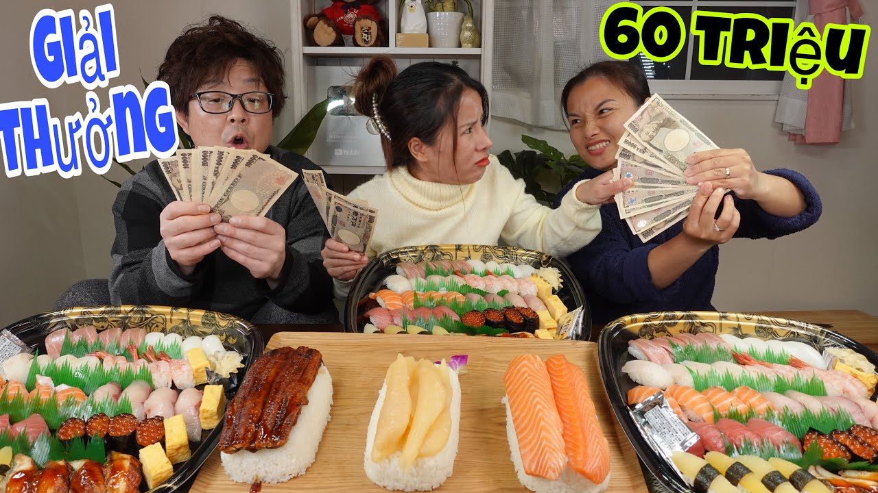 60 triệu cho ng ngừng ăn cuối cùng -  Mâm sushi siêu to khổng lồ cùng Vc bà Nhân #1094