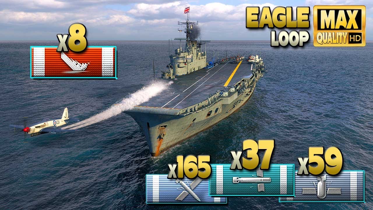 Авианосец Eagle: огромная игра с базовым опытом 4k - World of Warships