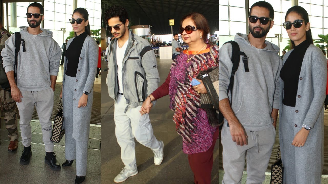 Shahid Kapoor, Mira Rajput Kapoor & Ishaan Khatter Leaving For Their Christmas Vacation 😍💖🎄📸