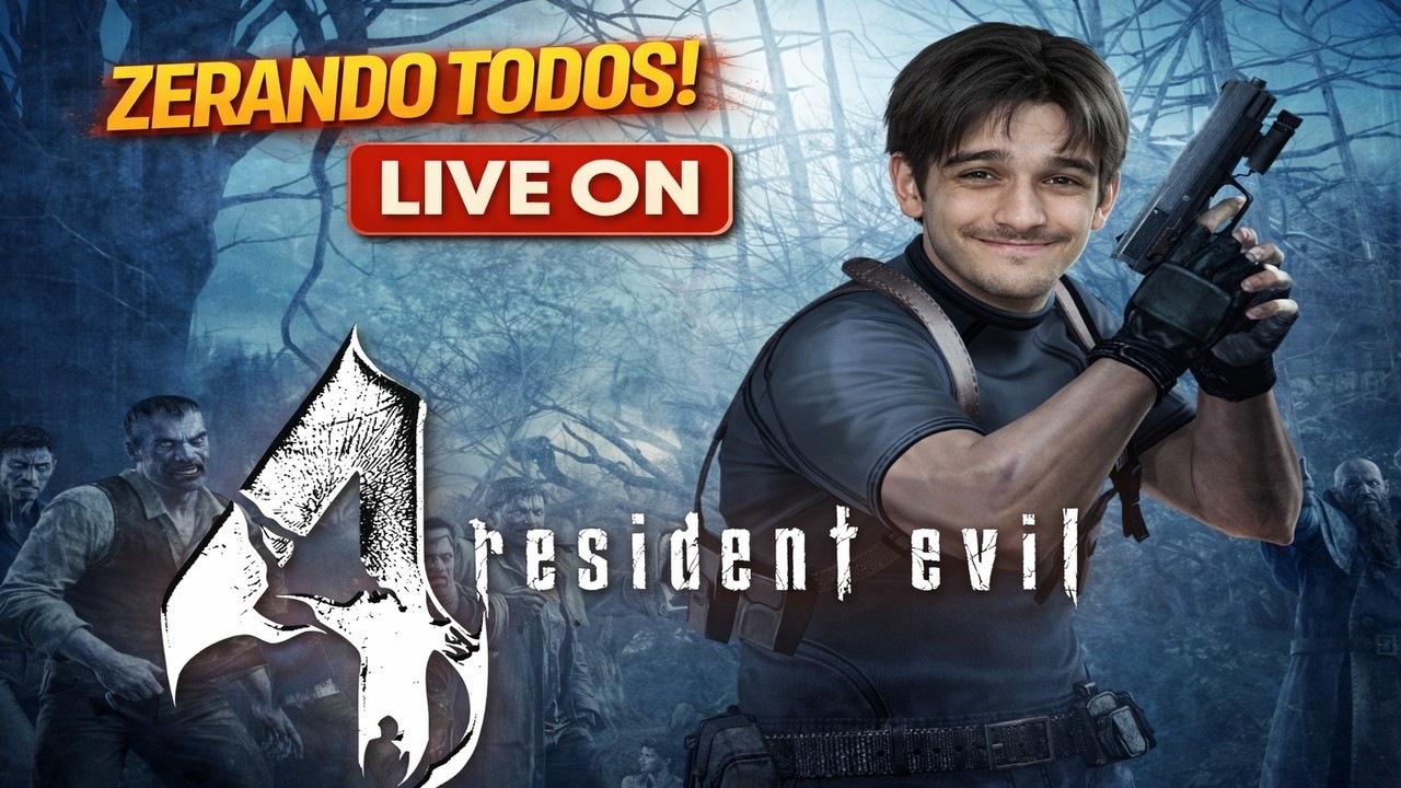 Live Zerando TODOS Resident Evil - RES 4 (O GOAT)