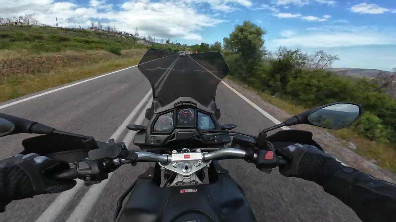 Aprilia ETV1000 Caponord | Easy and relaxed couple ride to Vilia in Athens after a very long time