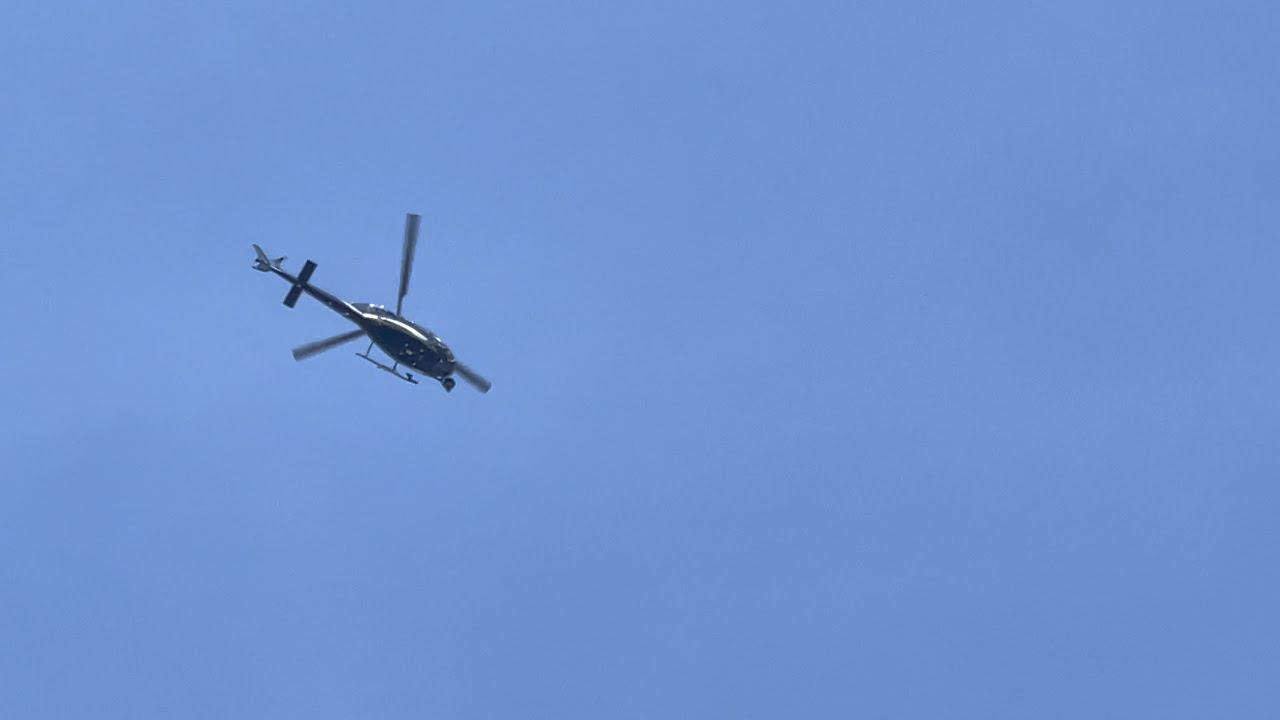 AMAZING TURBINE HOWL! Private AS355 helicopter flying above & hovering