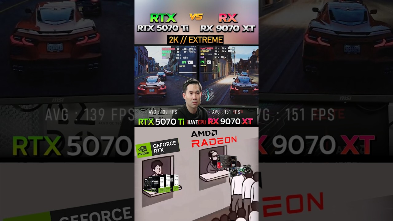 RTX 5070 Ti VS RX 9070 XT