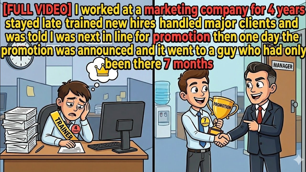 [FULL VIDEO] I worked at a marketing company for 4 years stayed late trained new hires handled 