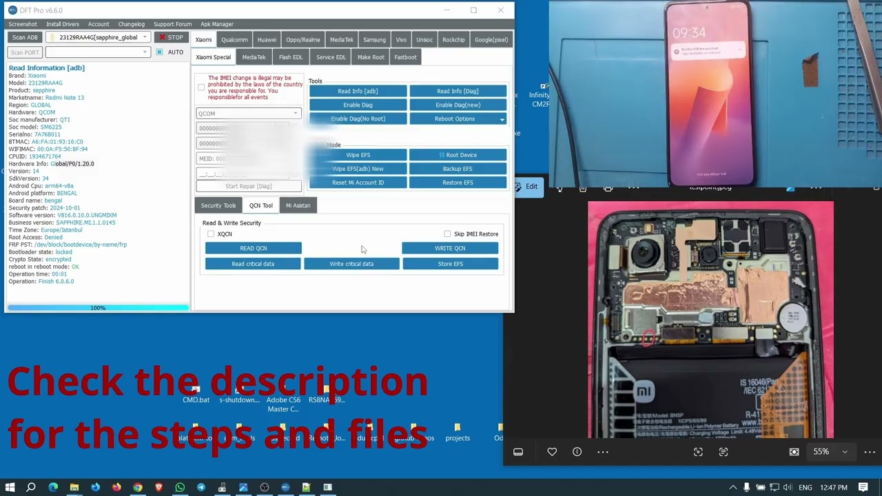 Redmi Note 13 (Sapphire) IMEI Repair RSA Method