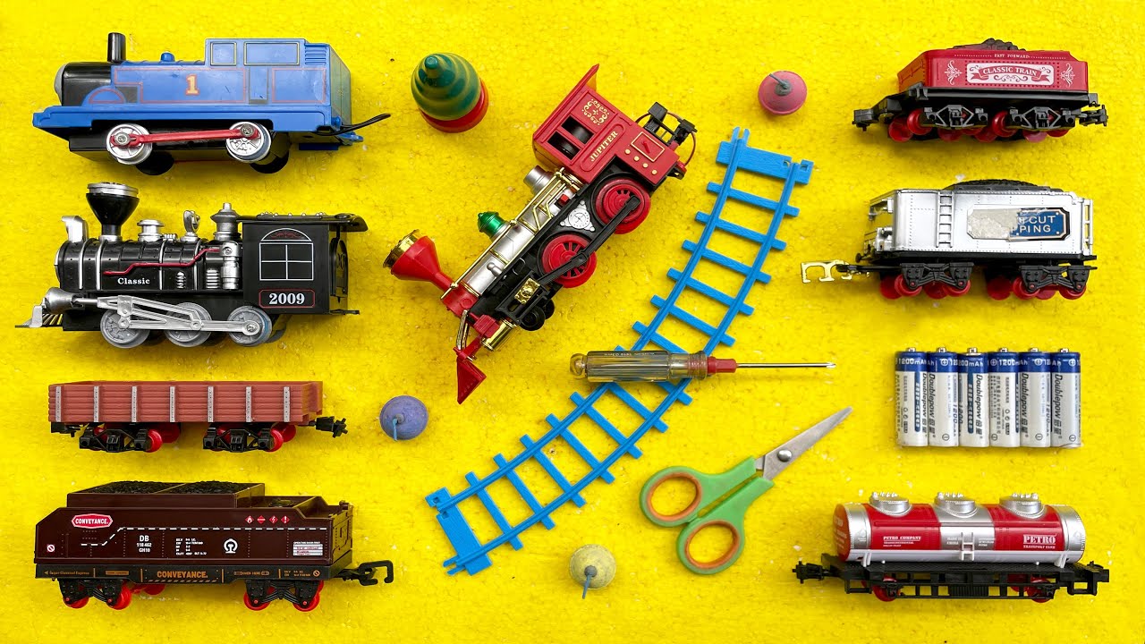 Unboxing Dan Merakit 3 Mainan Kereta Api Thomas, Kereta Api Uap, Classic Train - Mainan Kereta Api