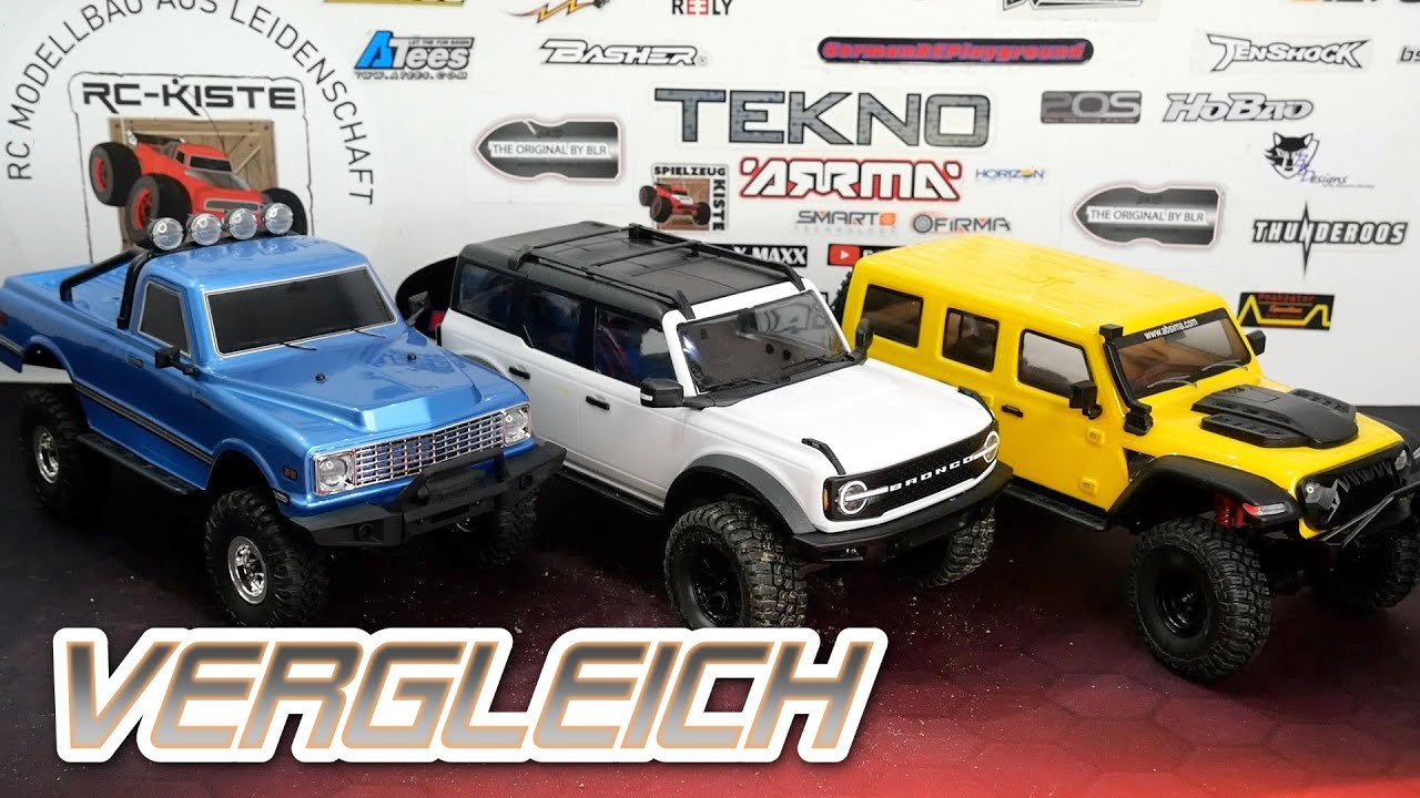 Traxxas vs  Absima/Amewi - 1/18 Mini Crawler Vergleich [German]