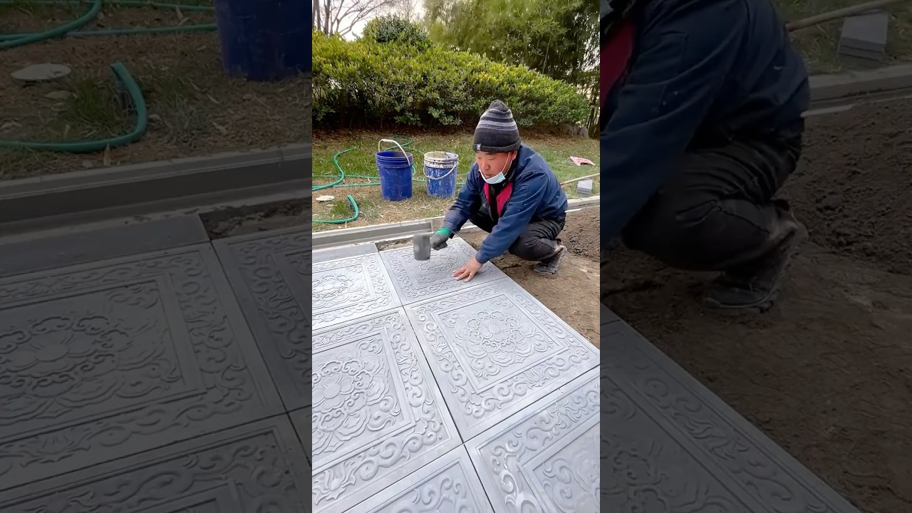 Making patterned cement brick mold