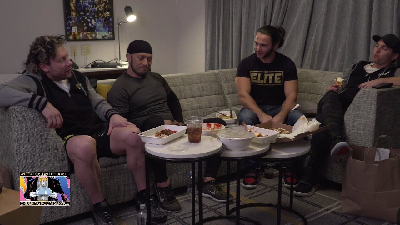 WRESTLERS ON THE ROAD ORDERING ROOM SERVICE W/ KENNY OMEGA & MICHAEL NAKAZAWA