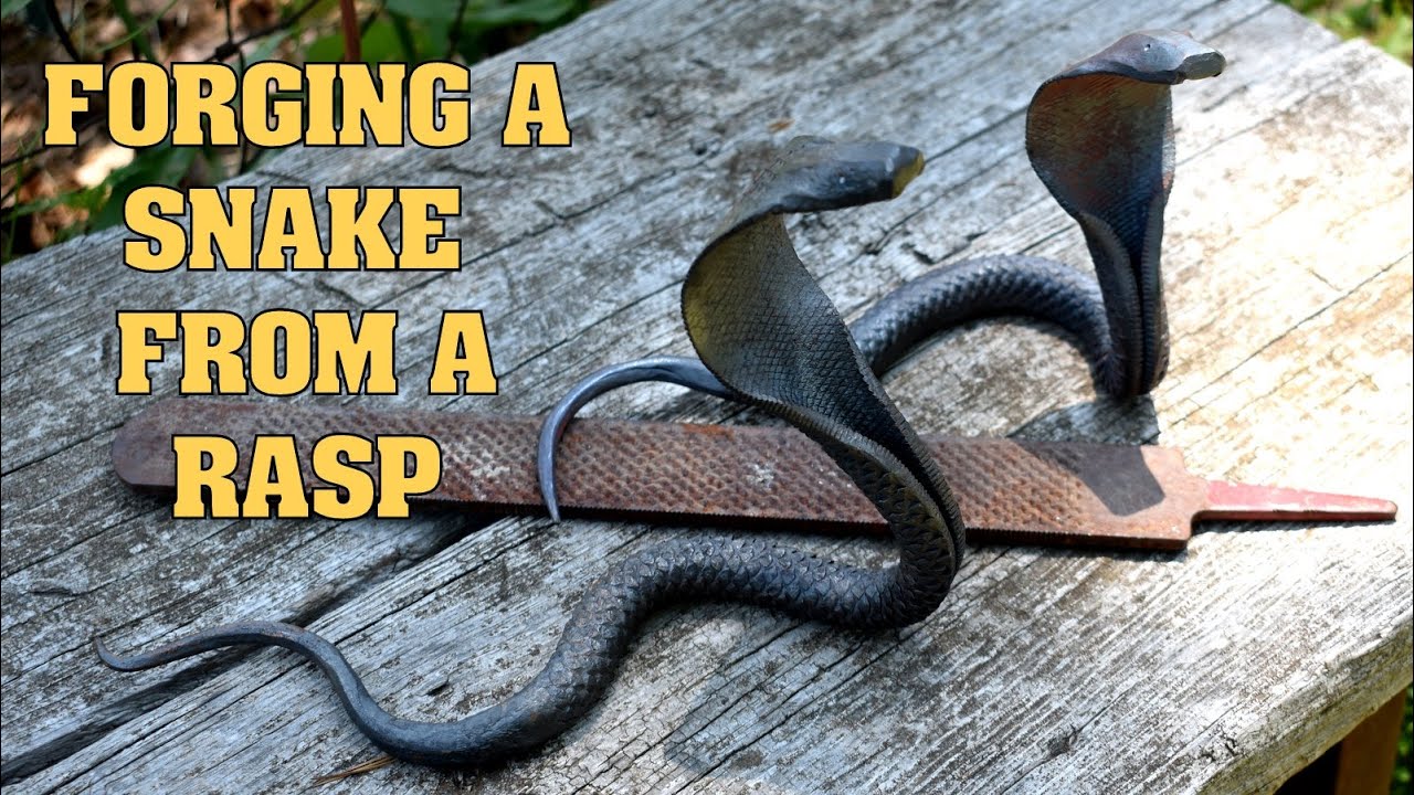 Forging a snake from a rasp 