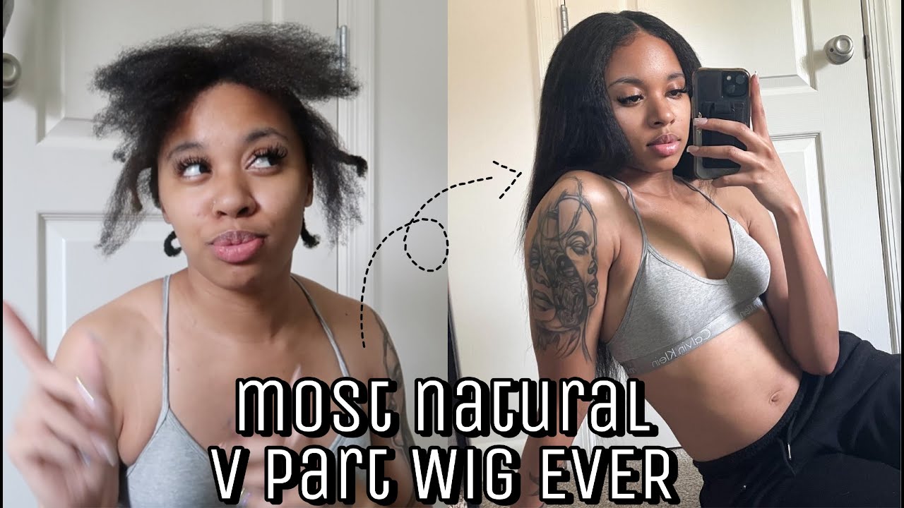 I Found the Best Natural V Part Wig on AMAZON! | Chit Chat Wig Install