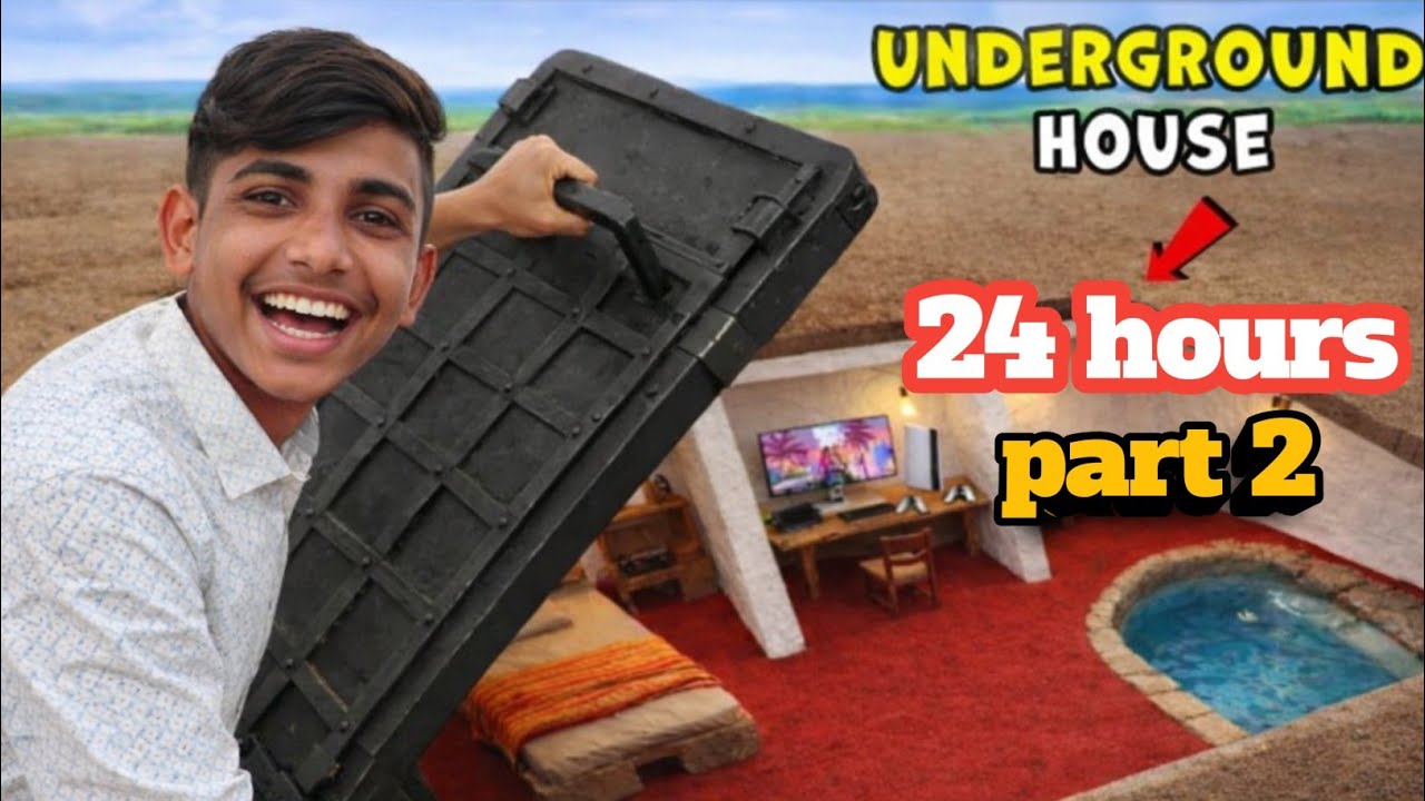 24 hours underground home 🏡