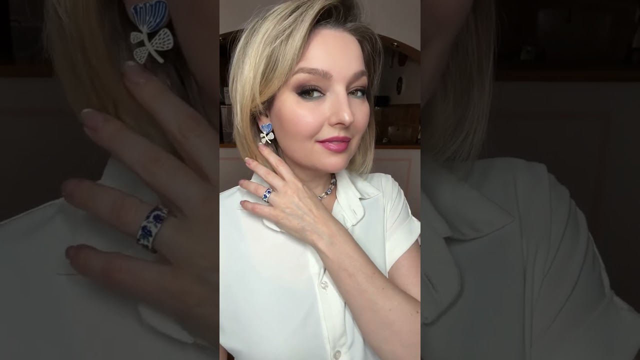 Серьги керамические цветы