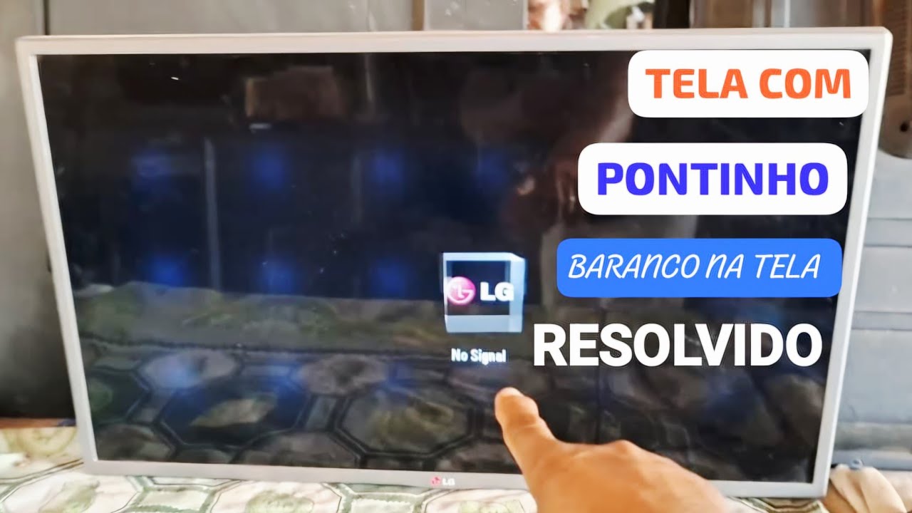   LG  32LB560B  tela com pontinho  brilhosa  tem som normal tv com bolinhas 