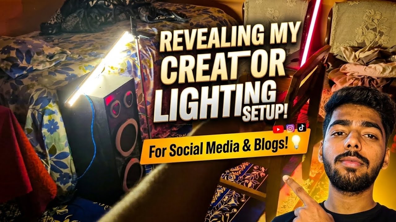 My lighting setup for social media 😱😱