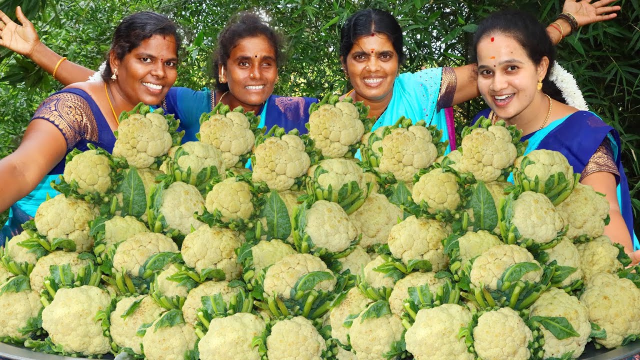 COLIFLOWER BIRYANI | Vegetable Biryani | Gobi Biryani | Cauliflower Biryani Cooking in Village