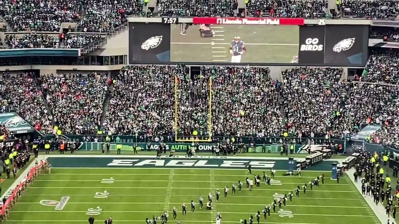 Philadelphia EAGLES vs San Francisco 49ers NFC Championship Game National Anthem Fly Over