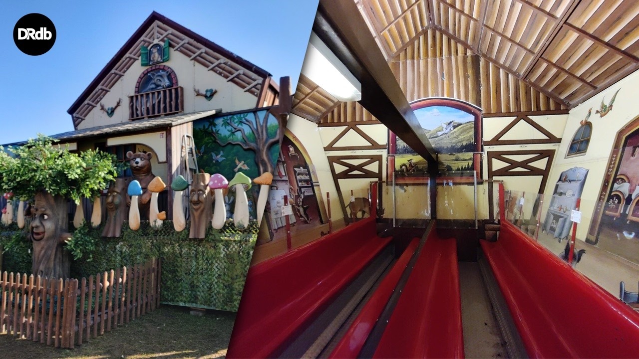 Verr&uuml;cktes Waldhaus - Dino Funpark Westerheim (Onride POV)